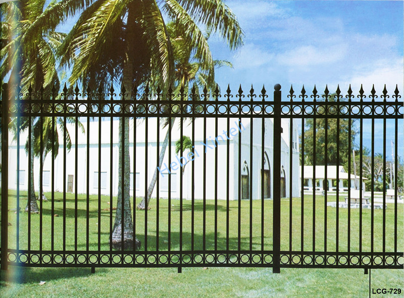 Ornamental iron fence